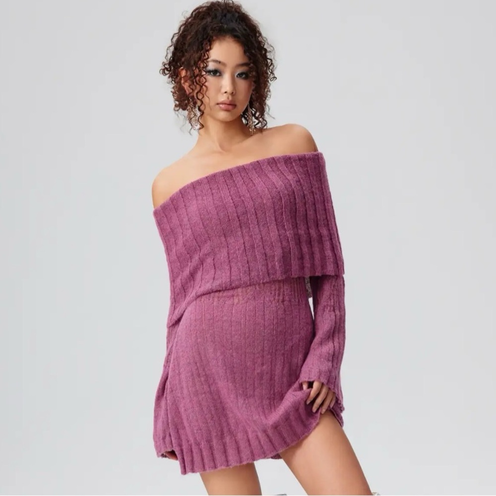 Cider Off-Shoulder Knit Sweater